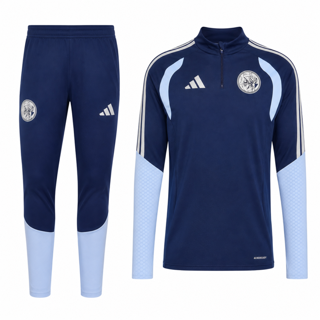 Ajax trainingspak donkerblauw lichtblauw 2026/2027